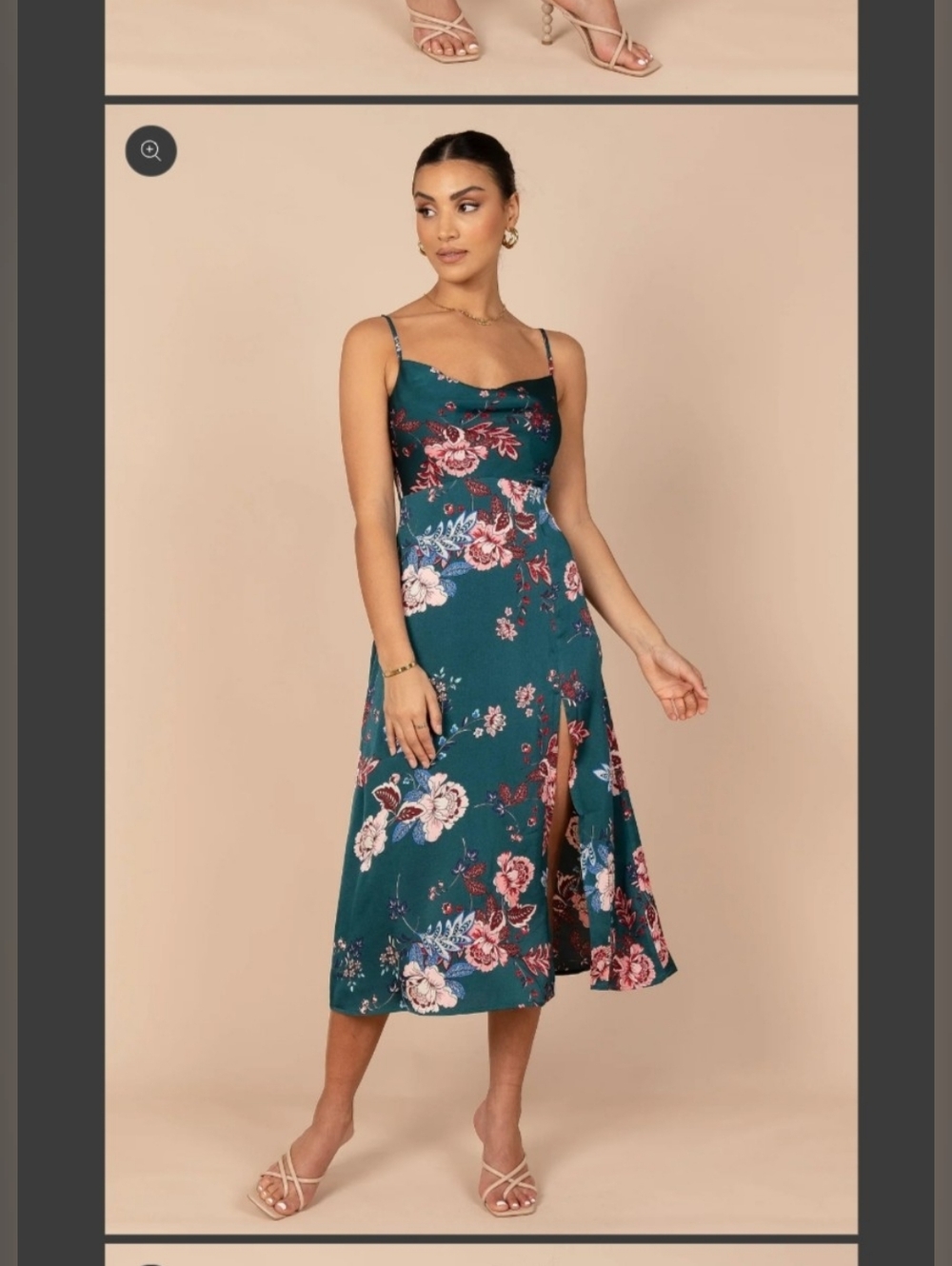 Petal and Pup Doriah Dress Emerald Floral - Picture 2 of 4